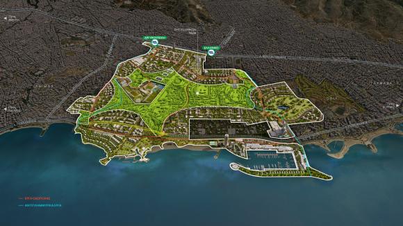 The Ellinikon Park map